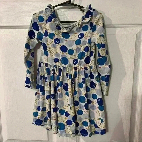 Tea Collection Cotton Blend Casual Dress with Maine Blueberries. Size 4 EUC - Picture 1 of 6